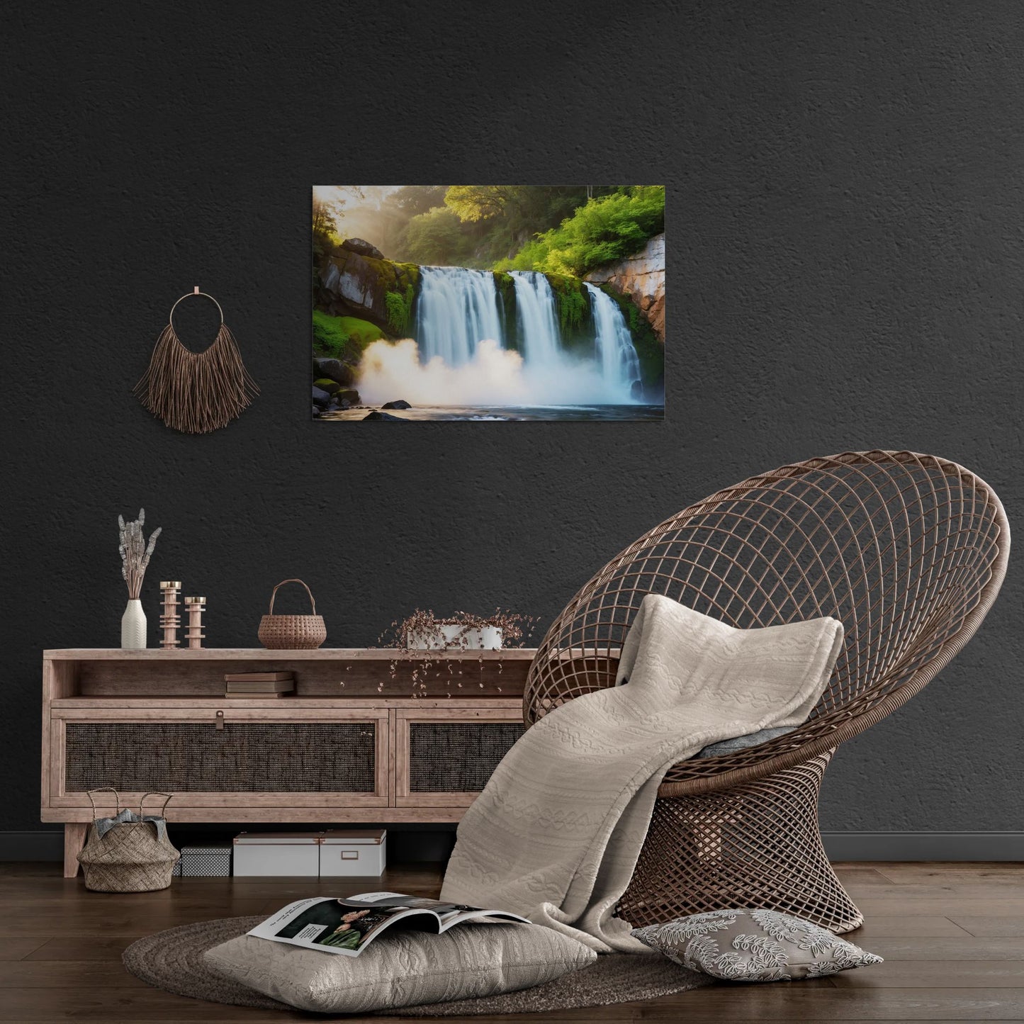 Forest Waterfall - Canvas Wall Art