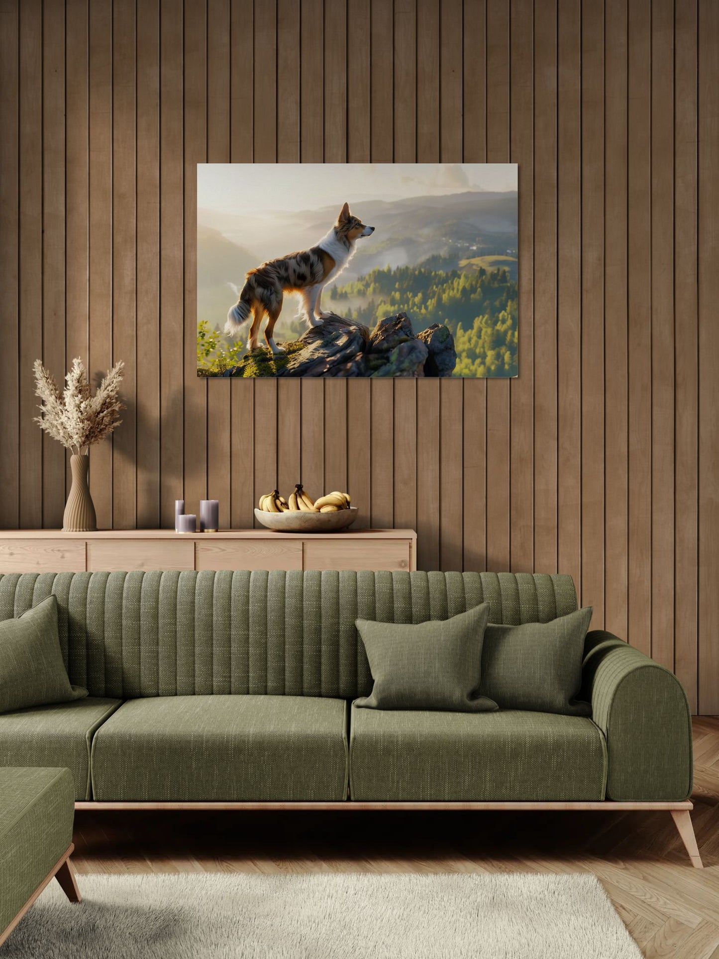 Border Collie in the Mountains – Canvas Print