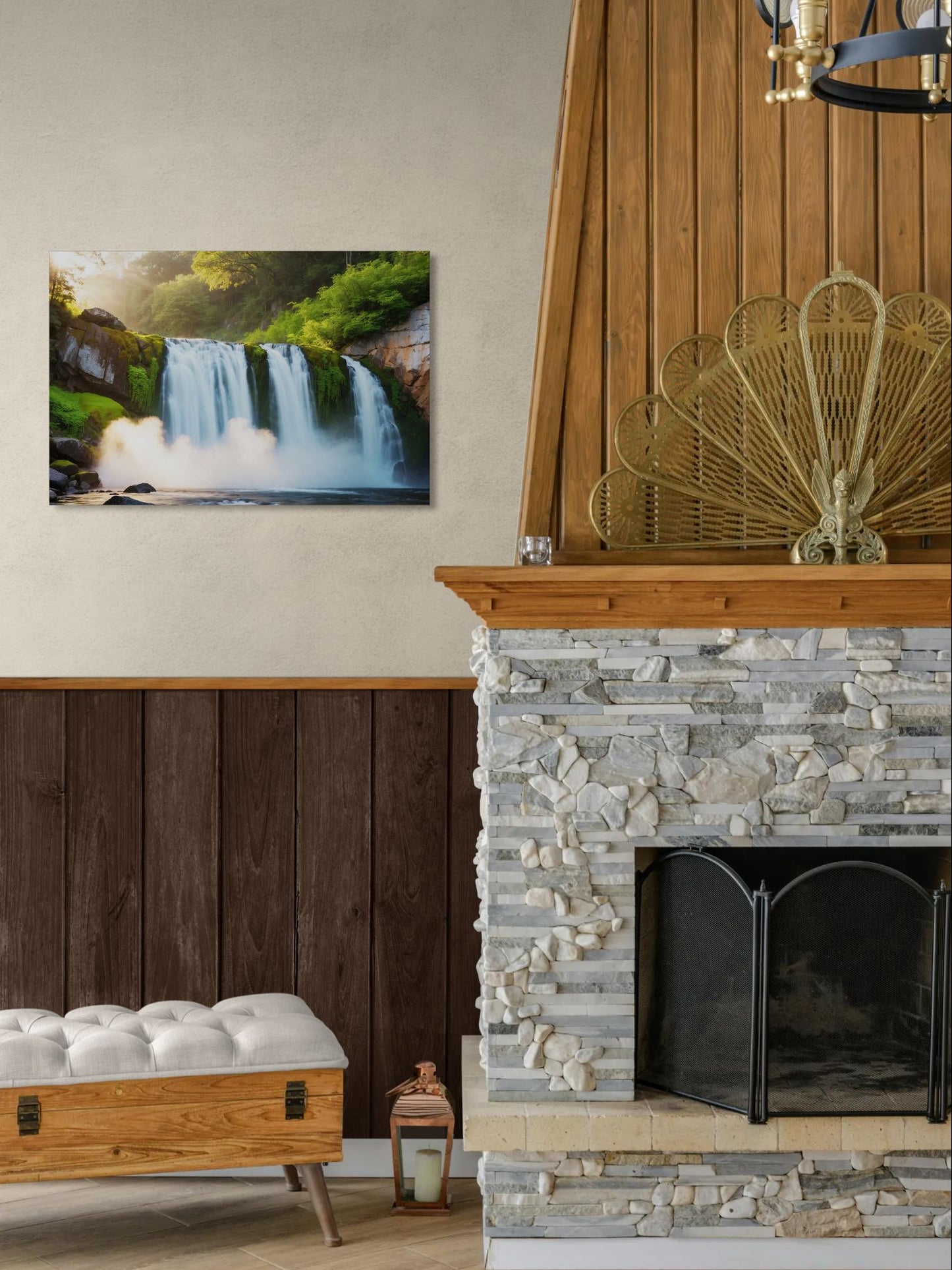 Forest Waterfall - Canvas Wall Art