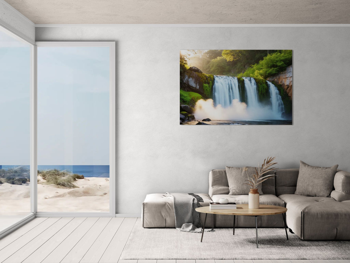 Forest Waterfall - Canvas Wall Art